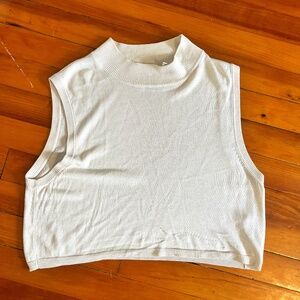 ORVIS Crop Top Cream size L/XL 100% silk